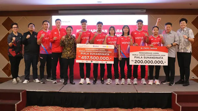 Juara Piala Suhandinata 2024, Pebulutangkis Junior Indonesia Diguyur Bonus Rp 657 Juta